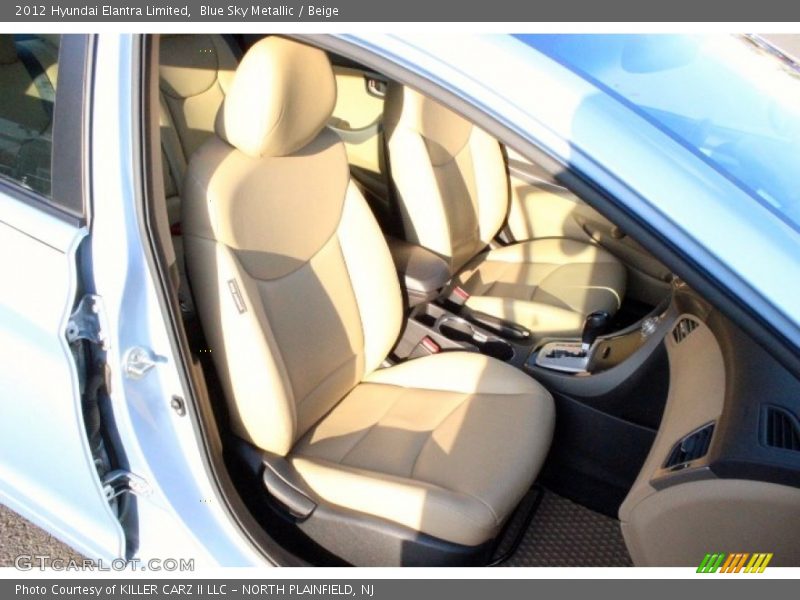 Blue Sky Metallic / Beige 2012 Hyundai Elantra Limited