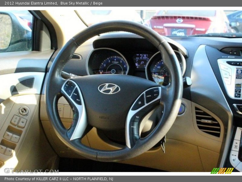 Blue Sky Metallic / Beige 2012 Hyundai Elantra Limited