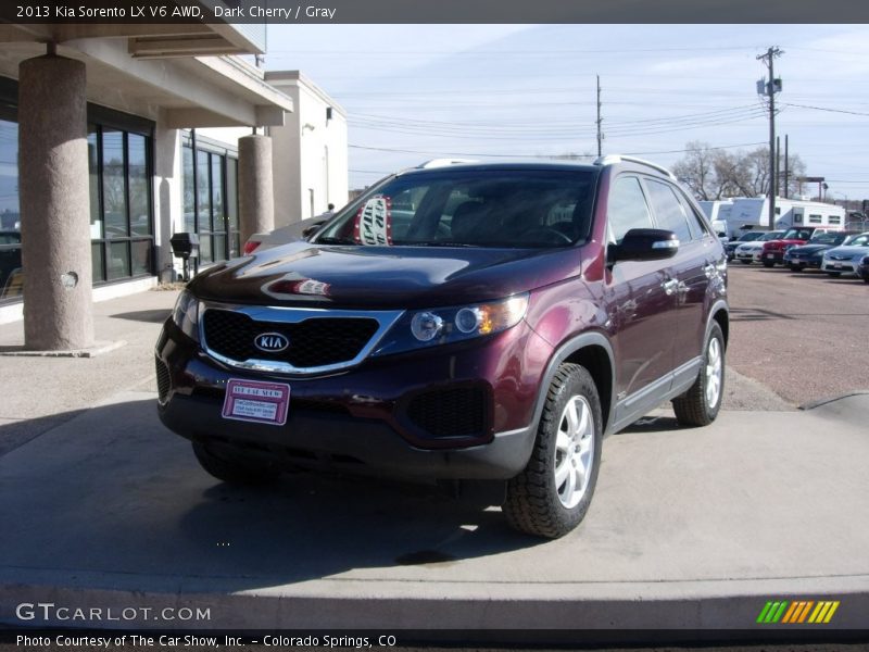 Dark Cherry / Gray 2013 Kia Sorento LX V6 AWD