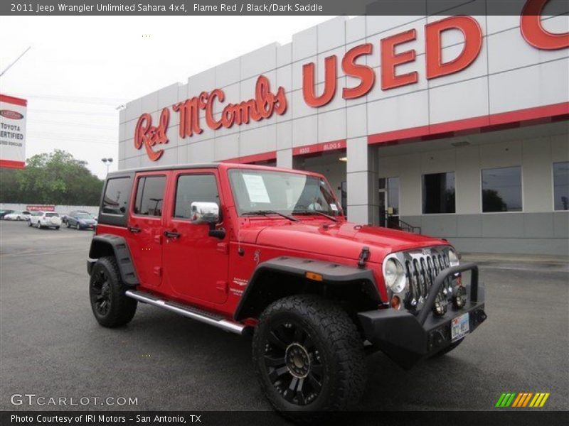 Flame Red / Black/Dark Saddle 2011 Jeep Wrangler Unlimited Sahara 4x4