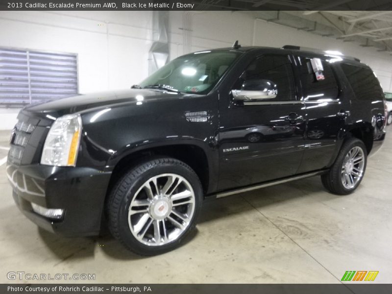 Black Ice Metallic / Ebony 2013 Cadillac Escalade Premium AWD