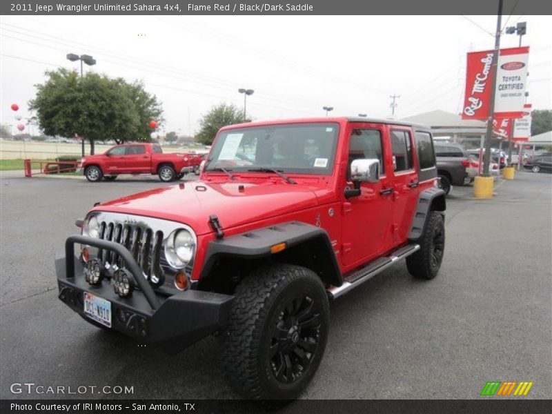Flame Red / Black/Dark Saddle 2011 Jeep Wrangler Unlimited Sahara 4x4