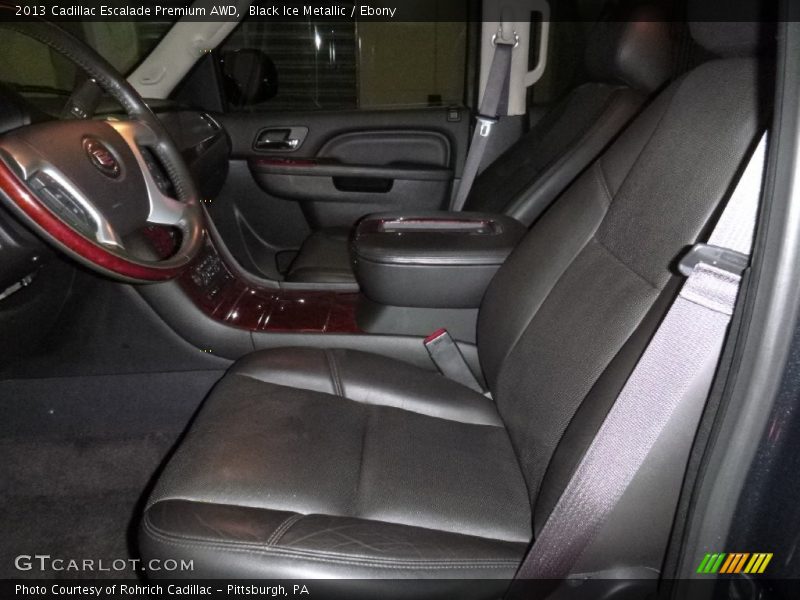 Black Ice Metallic / Ebony 2013 Cadillac Escalade Premium AWD