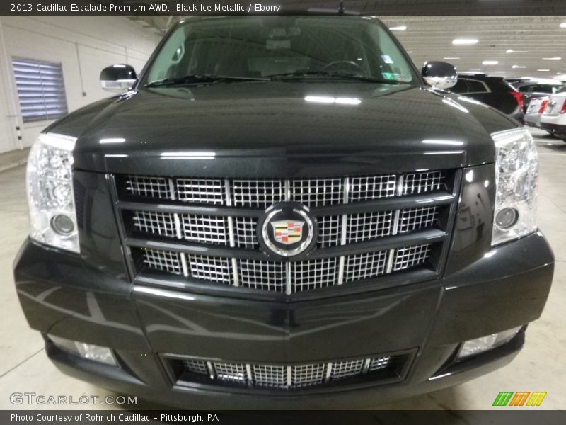 Black Ice Metallic / Ebony 2013 Cadillac Escalade Premium AWD