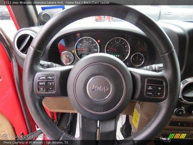 Flame Red / Black/Dark Saddle 2011 Jeep Wrangler Unlimited Sahara 4x4
