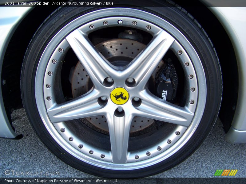 Argento Nurburgring (Silver) / Blue 2001 Ferrari 360 Spider