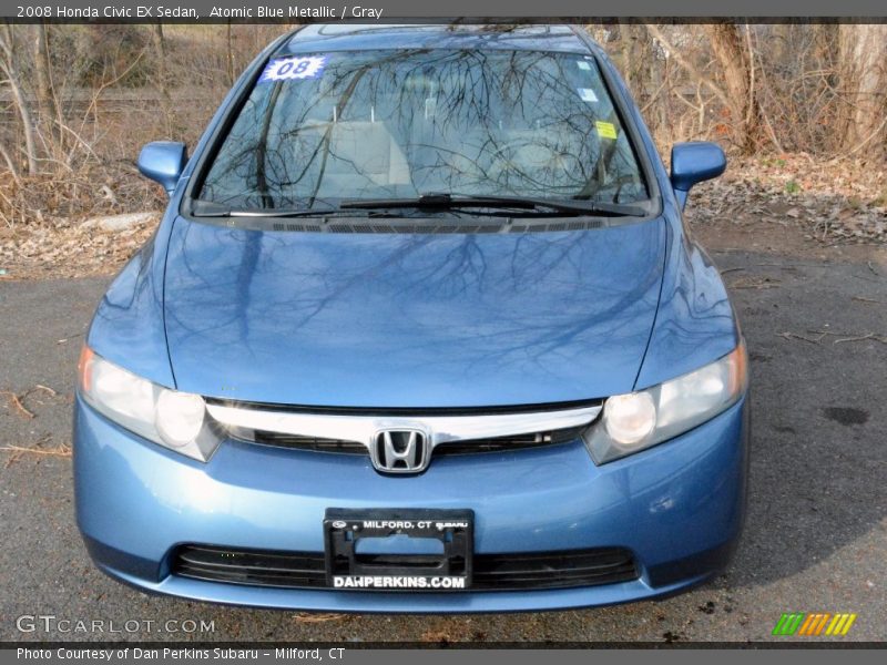Atomic Blue Metallic / Gray 2008 Honda Civic EX Sedan