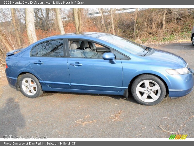 Atomic Blue Metallic / Gray 2008 Honda Civic EX Sedan