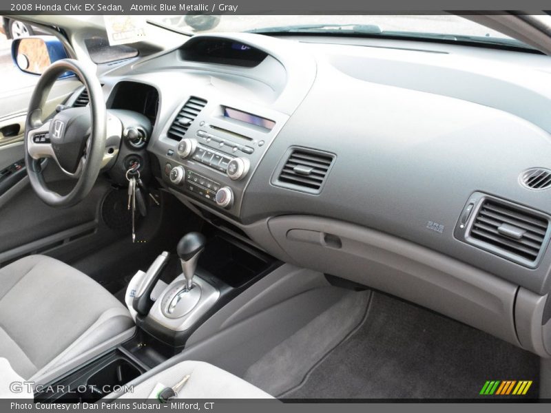 Atomic Blue Metallic / Gray 2008 Honda Civic EX Sedan