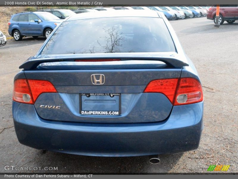 Atomic Blue Metallic / Gray 2008 Honda Civic EX Sedan