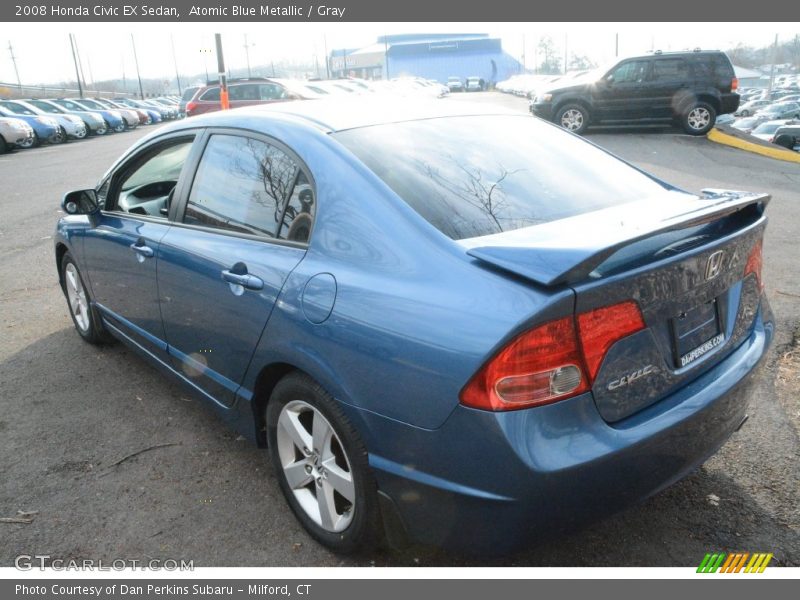 Atomic Blue Metallic / Gray 2008 Honda Civic EX Sedan