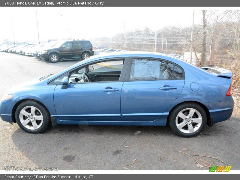 Atomic Blue Metallic / Gray 2008 Honda Civic EX Sedan