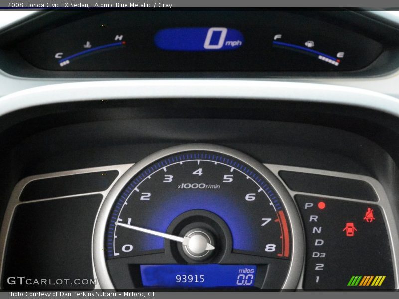 Atomic Blue Metallic / Gray 2008 Honda Civic EX Sedan