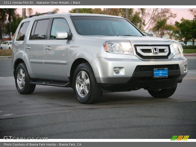 Alabaster Silver Metallic / Black 2011 Honda Pilot EX