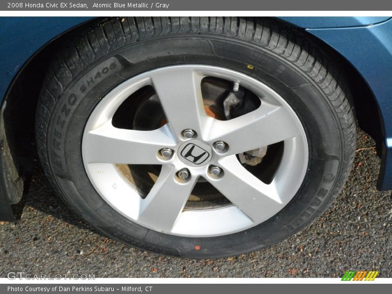 Atomic Blue Metallic / Gray 2008 Honda Civic EX Sedan