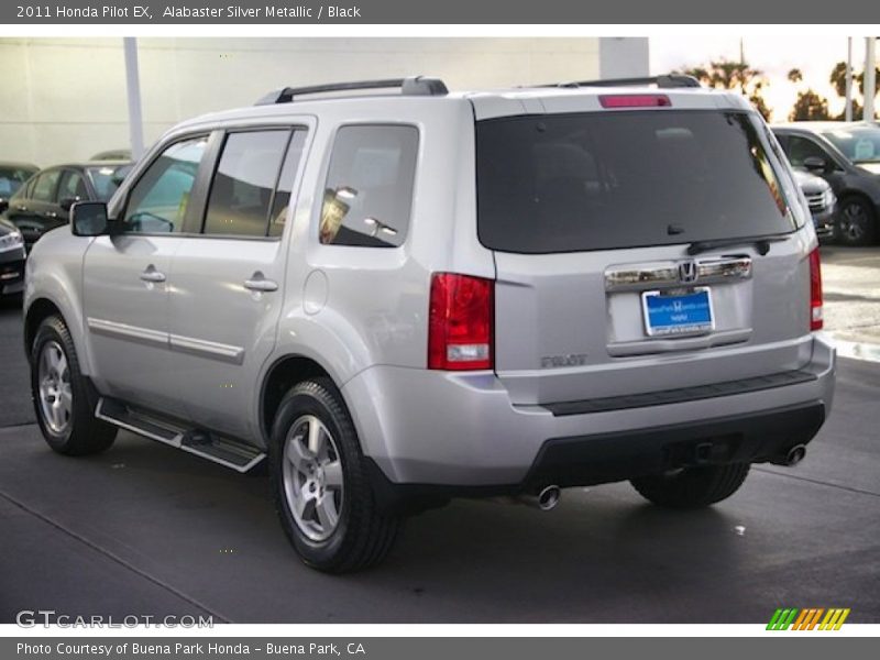 Alabaster Silver Metallic / Black 2011 Honda Pilot EX