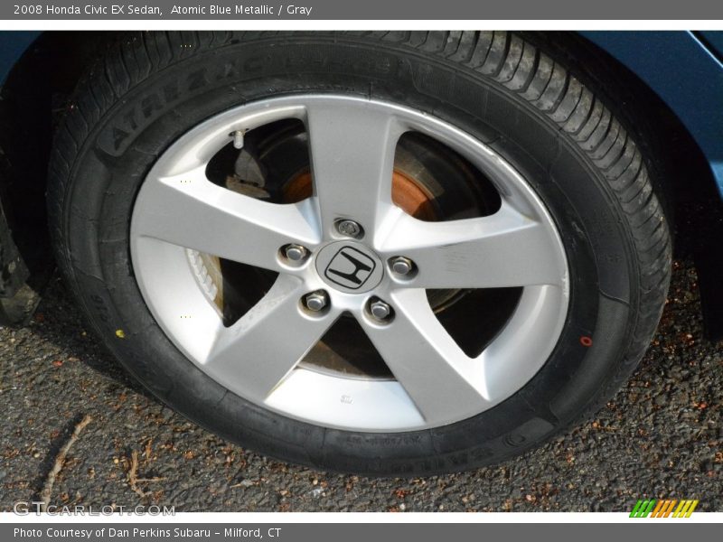 Atomic Blue Metallic / Gray 2008 Honda Civic EX Sedan