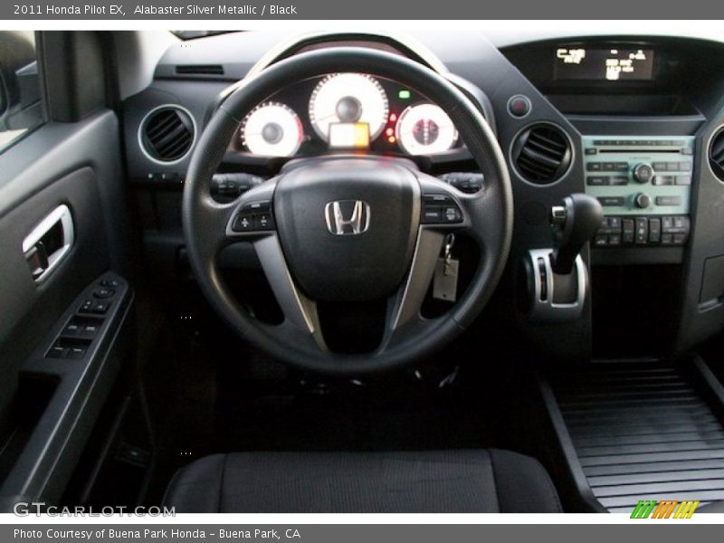 Alabaster Silver Metallic / Black 2011 Honda Pilot EX