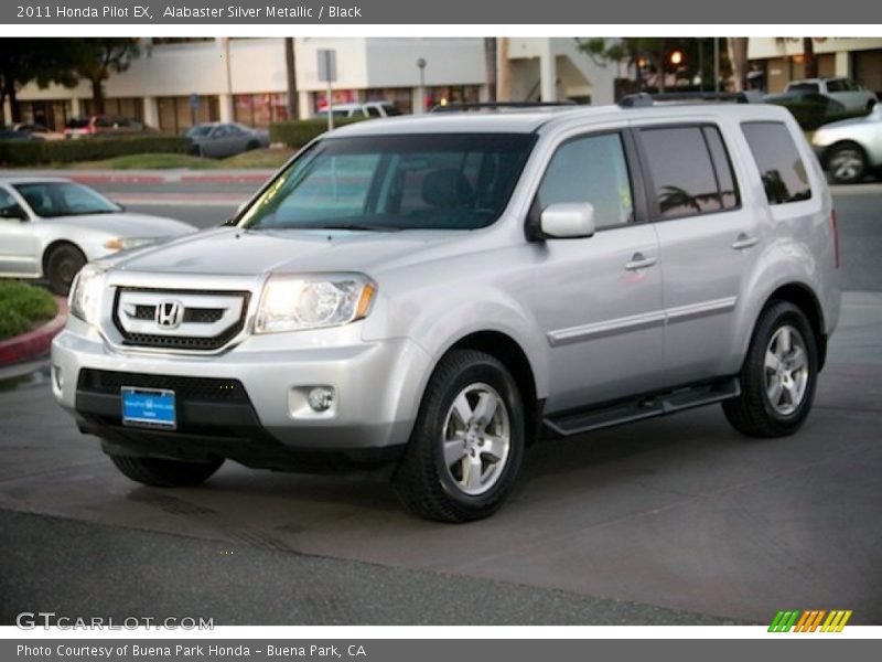 Alabaster Silver Metallic / Black 2011 Honda Pilot EX