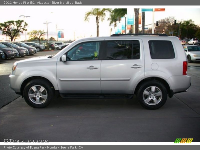 Alabaster Silver Metallic / Black 2011 Honda Pilot EX