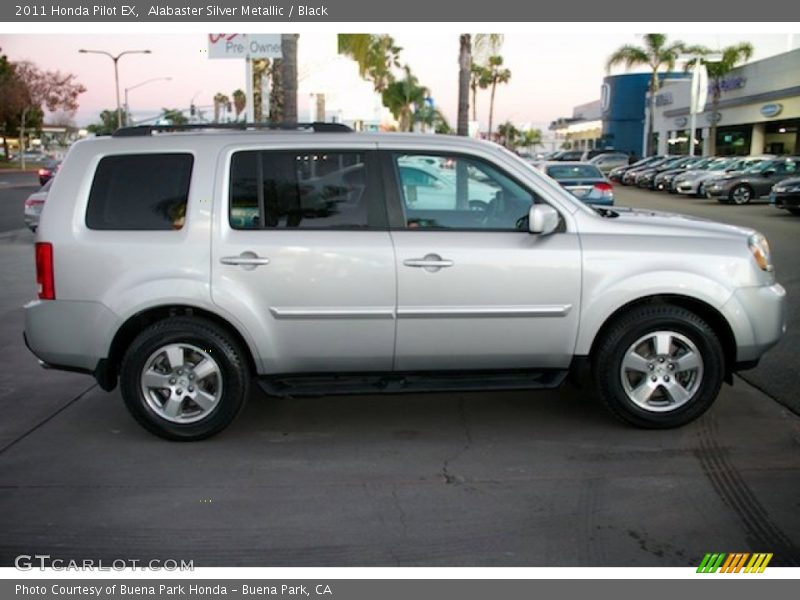 Alabaster Silver Metallic / Black 2011 Honda Pilot EX