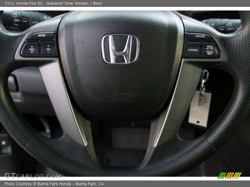 Alabaster Silver Metallic / Black 2011 Honda Pilot EX