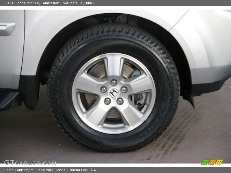 Alabaster Silver Metallic / Black 2011 Honda Pilot EX