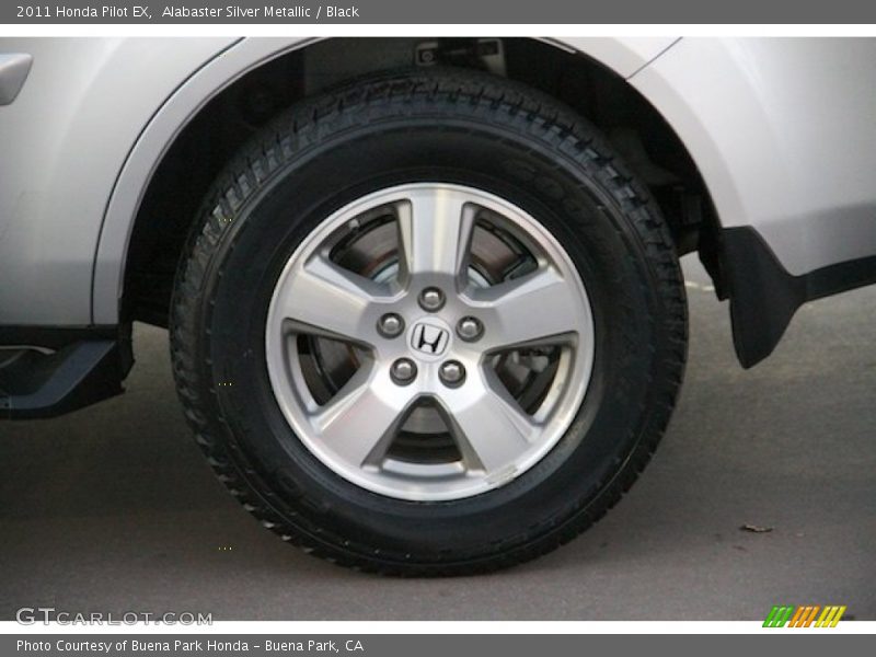 Alabaster Silver Metallic / Black 2011 Honda Pilot EX