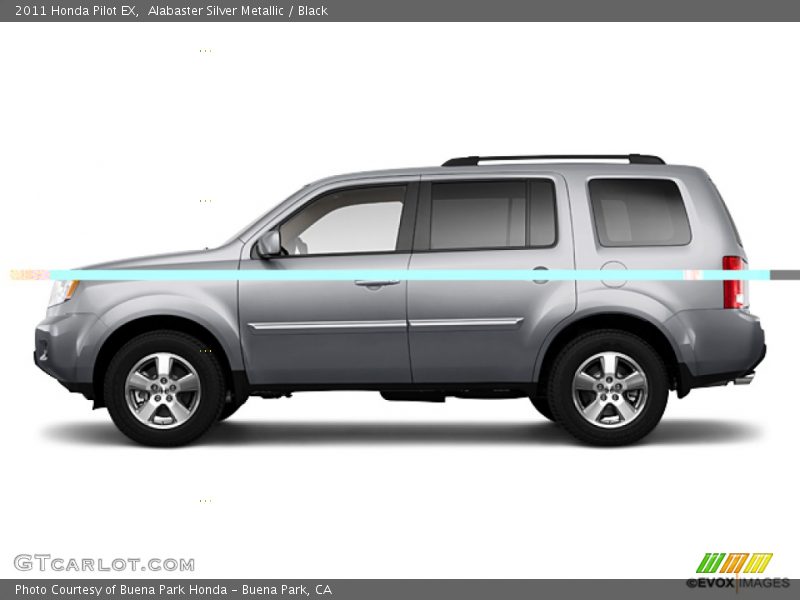 Alabaster Silver Metallic / Black 2011 Honda Pilot EX