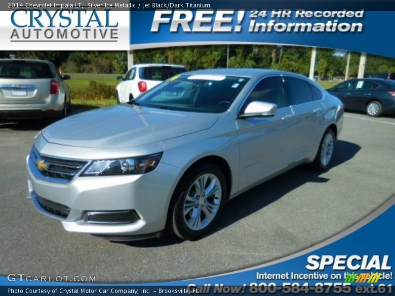 Silver Ice Metallic / Jet Black/Dark Titanium 2014 Chevrolet Impala LT