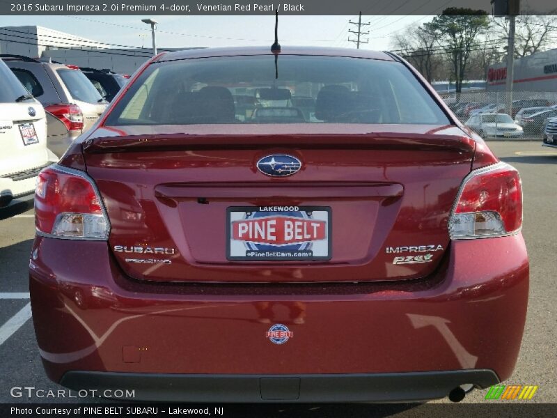 Venetian Red Pearl / Black 2016 Subaru Impreza 2.0i Premium 4-door