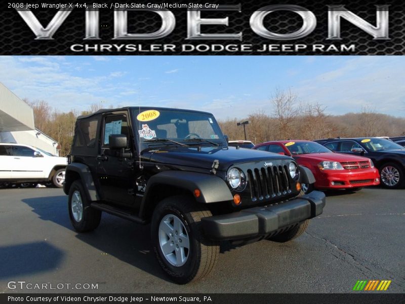 Black / Dark Slate Gray/Medium Slate Gray 2008 Jeep Wrangler X 4x4