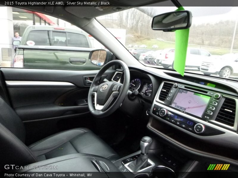 Silver Sky Metallic / Black 2015 Toyota Highlander XLE AWD