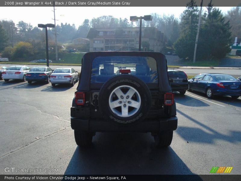 Black / Dark Slate Gray/Medium Slate Gray 2008 Jeep Wrangler X 4x4