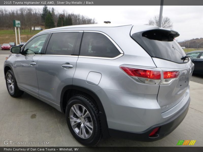 Silver Sky Metallic / Black 2015 Toyota Highlander XLE AWD