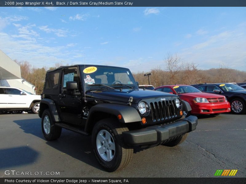 Black / Dark Slate Gray/Medium Slate Gray 2008 Jeep Wrangler X 4x4