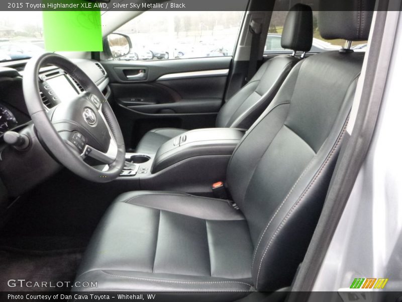 Silver Sky Metallic / Black 2015 Toyota Highlander XLE AWD