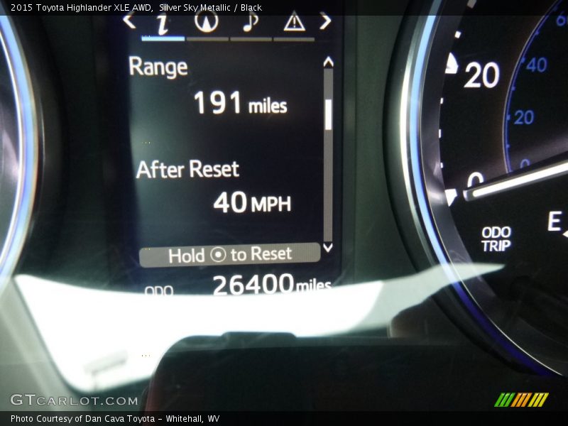 Silver Sky Metallic / Black 2015 Toyota Highlander XLE AWD