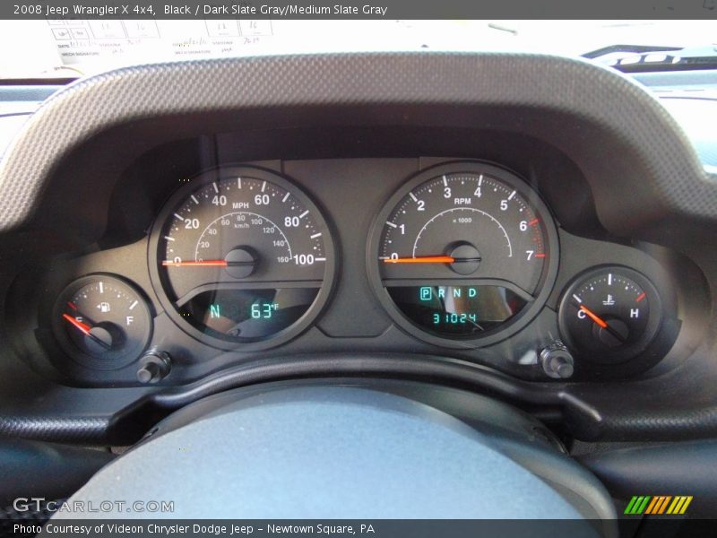 Black / Dark Slate Gray/Medium Slate Gray 2008 Jeep Wrangler X 4x4