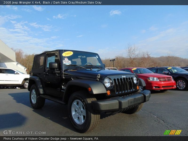 Black / Dark Slate Gray/Medium Slate Gray 2008 Jeep Wrangler X 4x4