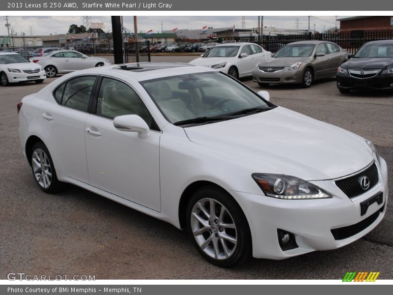 Starfire White Pearl / Light Gray 2013 Lexus IS 250 AWD