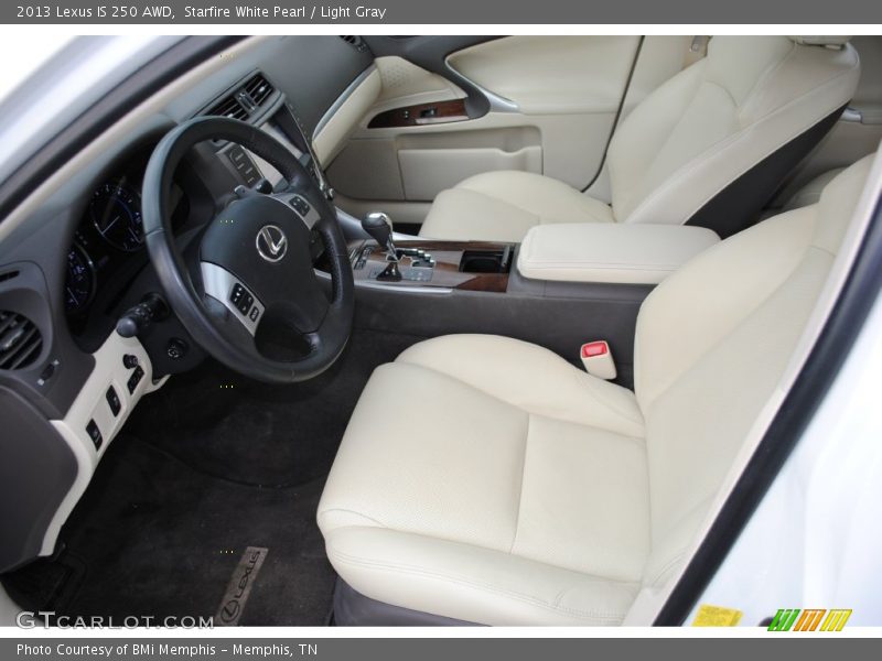 Starfire White Pearl / Light Gray 2013 Lexus IS 250 AWD