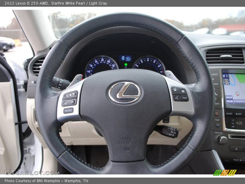 Starfire White Pearl / Light Gray 2013 Lexus IS 250 AWD