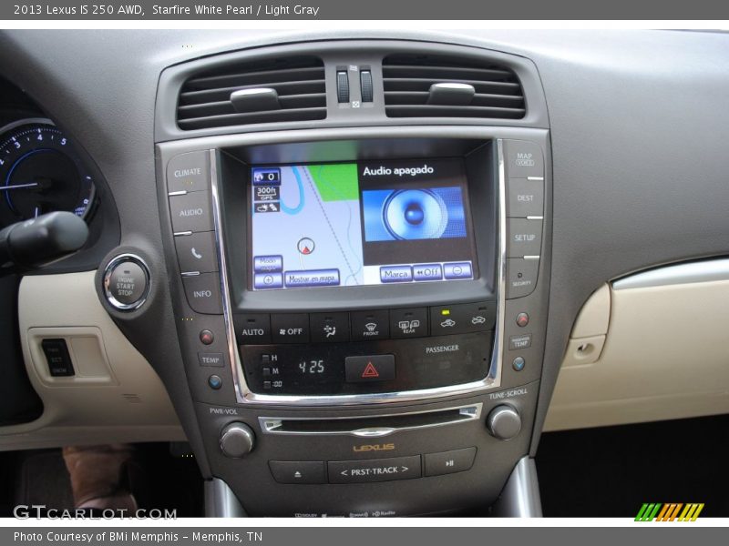 Starfire White Pearl / Light Gray 2013 Lexus IS 250 AWD