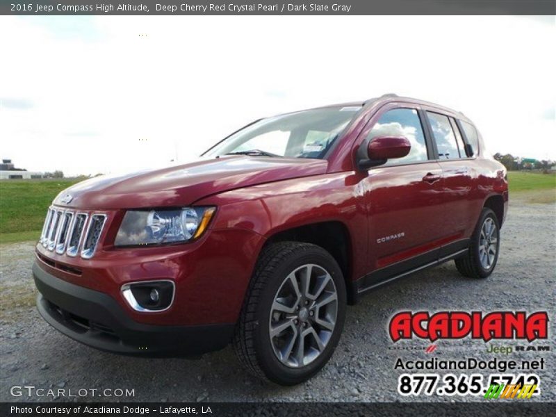 Deep Cherry Red Crystal Pearl / Dark Slate Gray 2016 Jeep Compass High Altitude
