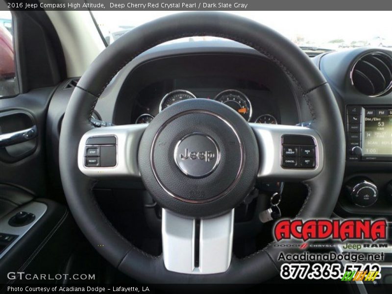 Deep Cherry Red Crystal Pearl / Dark Slate Gray 2016 Jeep Compass High Altitude