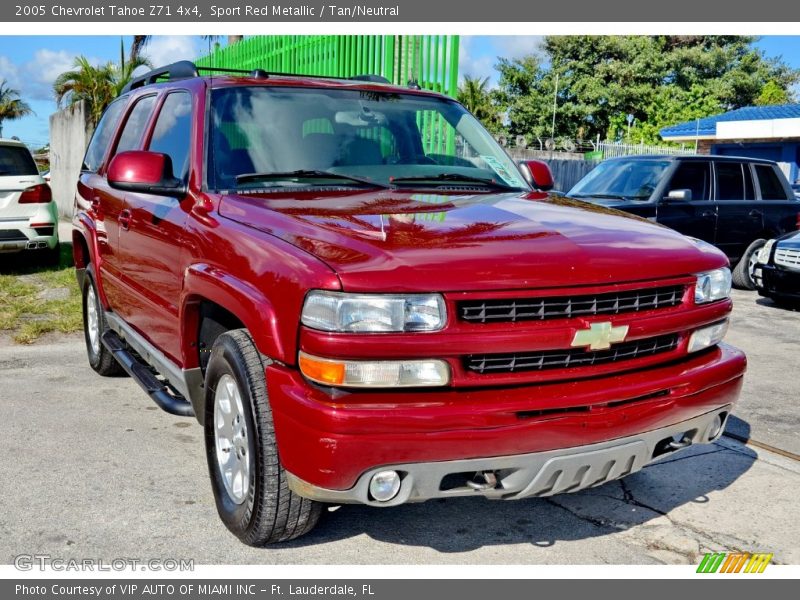 Sport Red Metallic / Tan/Neutral 2005 Chevrolet Tahoe Z71 4x4
