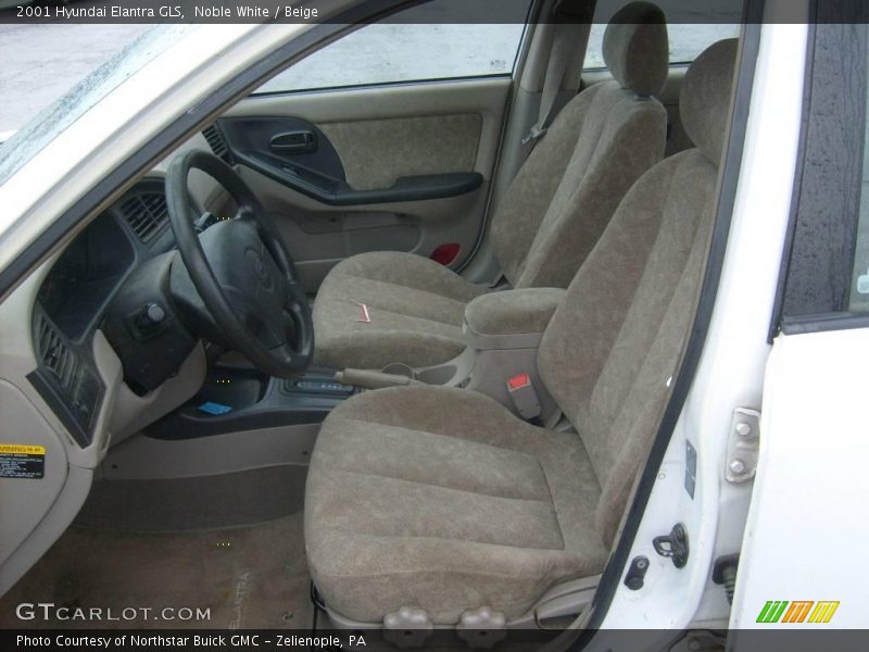 Noble White / Beige 2001 Hyundai Elantra GLS