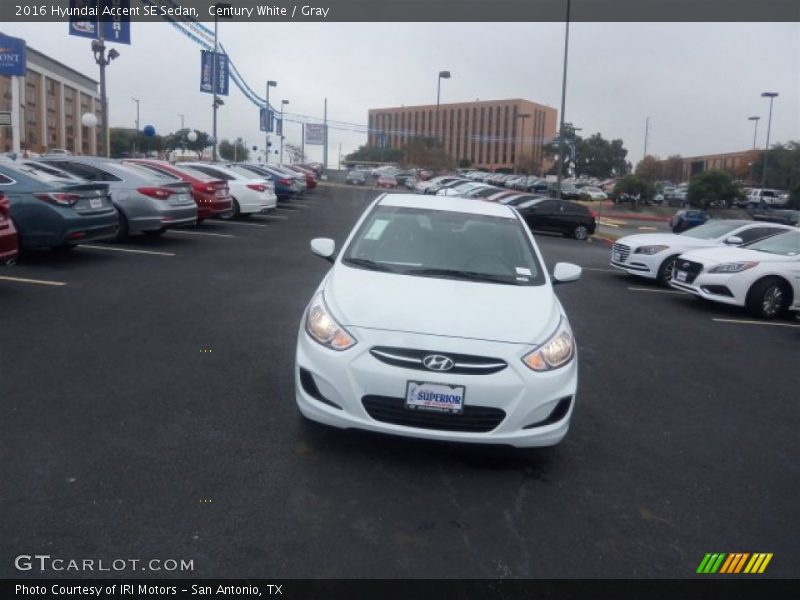 Century White / Gray 2016 Hyundai Accent SE Sedan