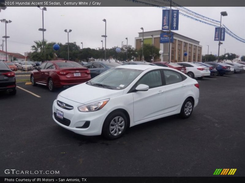 Century White / Gray 2016 Hyundai Accent SE Sedan